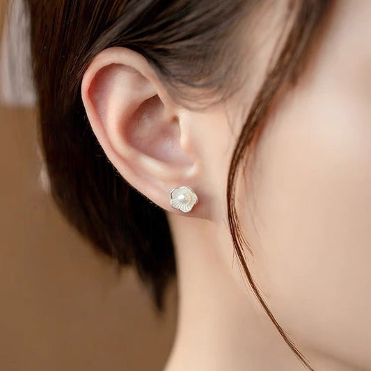Pearly Rose earring 925 sterling silver - Raze Official
